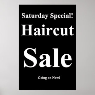 Saturday Special Haircut Sale Beauty Salon Poster
