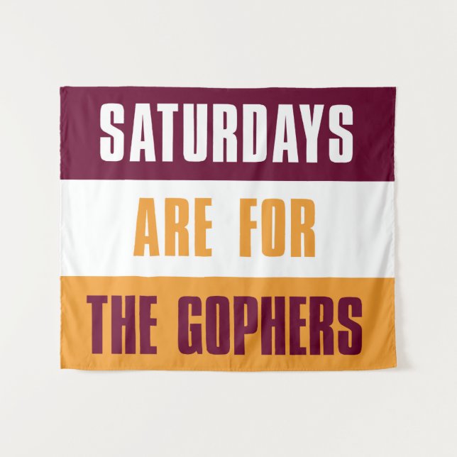 Saturdays are for The Gophers, Minnessota Tapestry (Front (Horizontal))