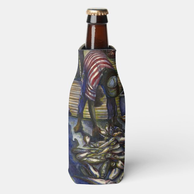 Saturday's Blessings, Harbour Island, Bahamas Bottle Cooler (Bottle Front)