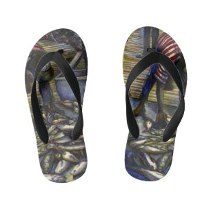 Saturday's Blessings, Harbour Island, Bahamas Kid's Flip Flops