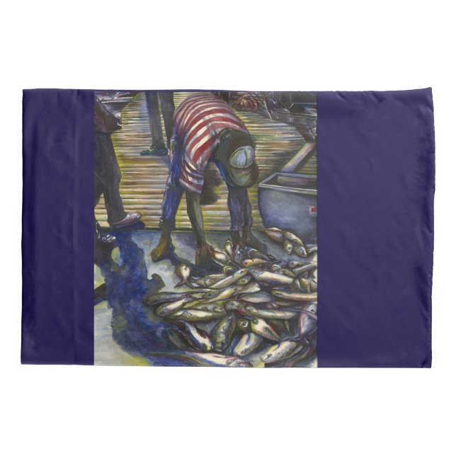 Saturday's Blessings, Harbour Island, Bahamas Pillowcase (Back)