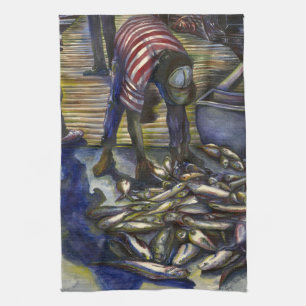 Saturday's Blessings, Harbour Island, Bahamas Tea Towel