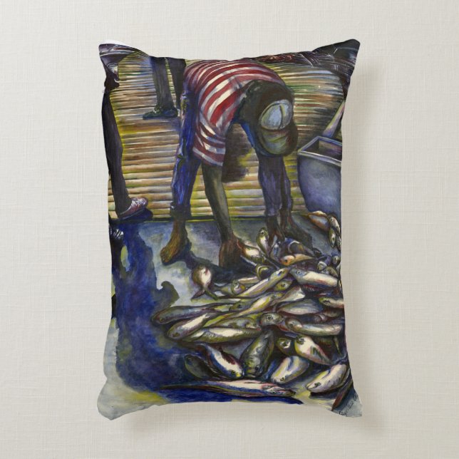 Saturday's Blessings, Harbour Island Decorative Cushion (Front(Vertical))