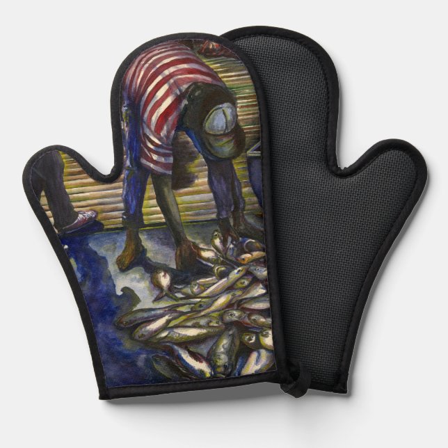 Saturday's Blessings, Harbour Island Oven Mitt (Front/Back)