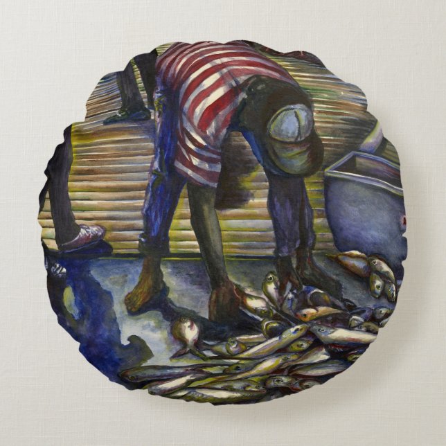 Saturday's Blessings, Harbour Island Round Cushion (Front)