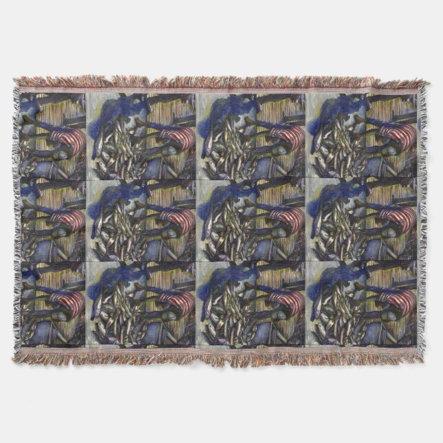 Saturday's Blessings, Harbour Island Throw Blanket (Front)