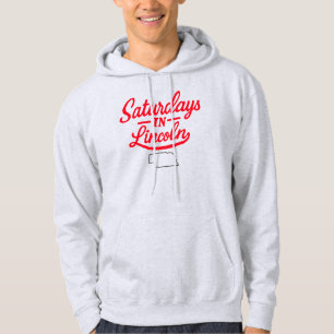 Saturdays in Lincoln Nebraska   Football Hoodie