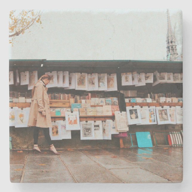 Saturdays on the Seine Stone Coaster (Front)