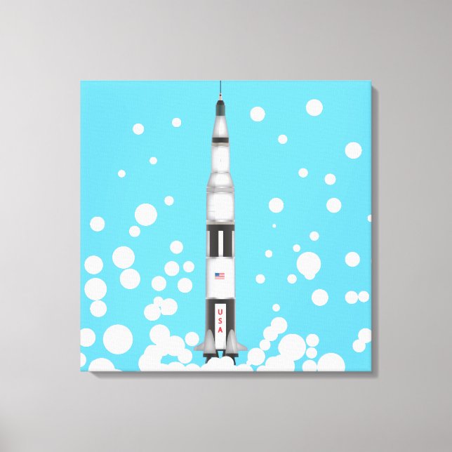 Saturn 5 canvas print (Front)