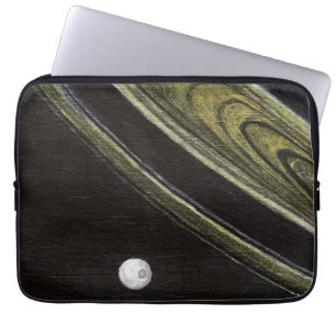 Saturn and Tethys neoprene laptop sleeve