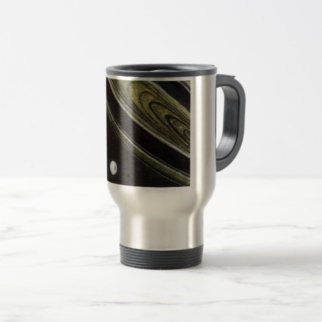 Saturn and Tethys travel mug, 15 oz. Mug (Front Right)