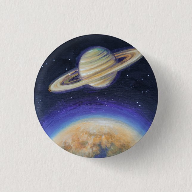 Saturn and Titan    3 Cm Round Badge (Front)