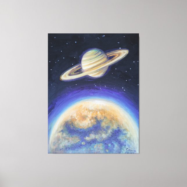 Saturn and Titan  Canvas Print (Front)