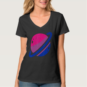 Saturn Bi Pride Lgbt Bisexuality Flag Equality Bis T-Shirt