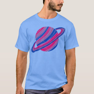 Saturn Biseuality Flag LGBT Pride Queer Proud Bise T-Shirt
