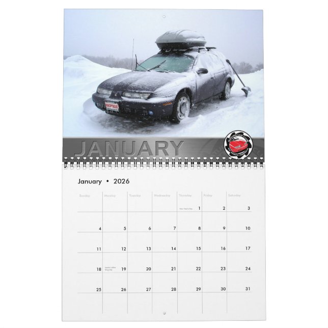 Saturn Car Club Custom Printed Calendar (Jan 2026)
