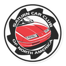 Saturn Car Club of North America 3" round sticker