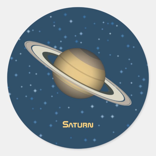 Saturn Classic Round Sticker (Front)