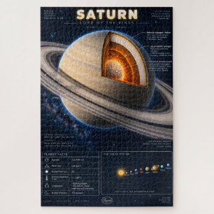 Saturn Cross-Section Science Infographic Jigsaw Puzzle