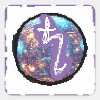Saturn Day Square Sticker