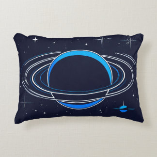 "Saturn Design Throw Pillow" Decorative Cushion