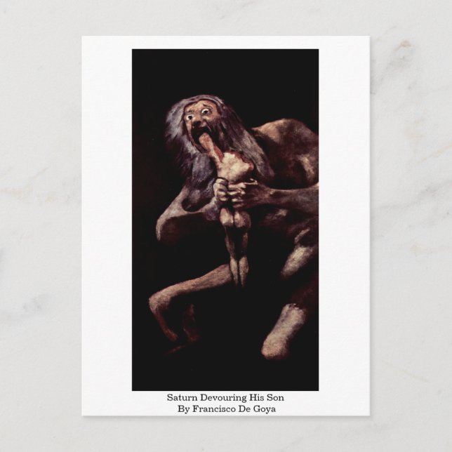 Saturn Devouring His Son By Francisco De Goya Postcard (Front)
