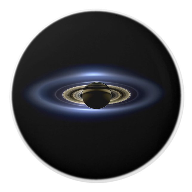 Saturn Eclipsed the Sun from Cassini Orbiter   Ceramic Knob (Front)