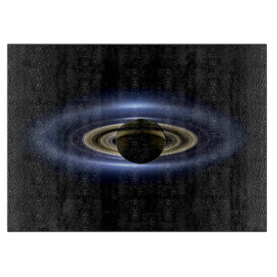 Saturn Eclipsed the Sun from Cassini Orbiter   Cutting Board