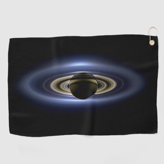 Saturn Eclipsed the Sun from Cassini Orbiter   Golf Towel (Horizontal)