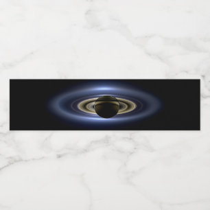 Saturn Eclipsed the Sun from Cassini Orbiter Water Bottle Label