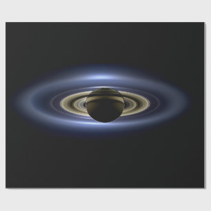 Saturn Eclipsed the Sun from Cassini Orbiter Wrapping Paper