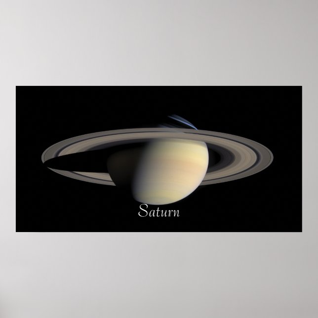 Saturn from Cassini Orbiter (2004-10-06) Poster (Front)