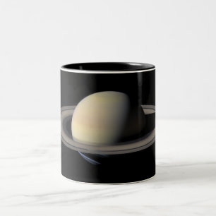Saturn from Cassini Two-Tone Coffee Mug
