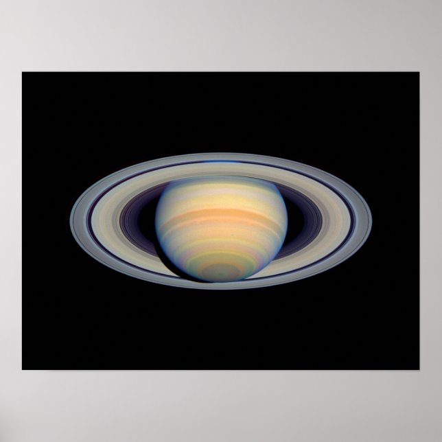 Saturn (Hubble Telescope) Poster (Front)