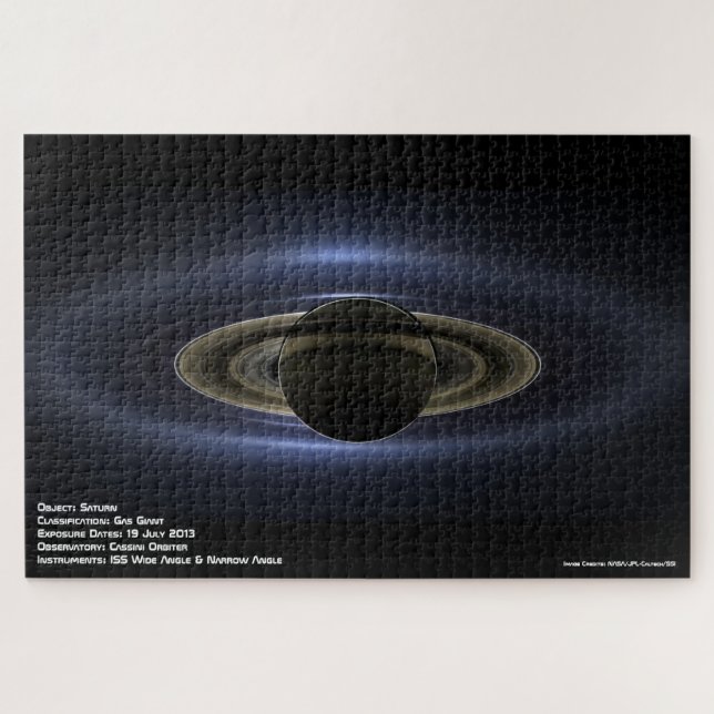 Saturn in its Shadow Jigsaw Puzzle (Horizontal)
