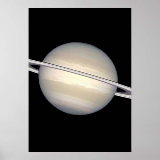 Saturn in Natural Colours Poster (Front)