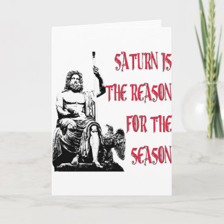 Saturn is the Reason for the Season Holiday Card