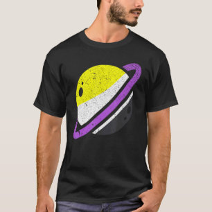 Saturn Lgbt Pride Month Nonbinary Flag Equality No T-Shirt