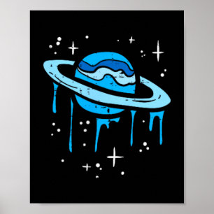 Saturn Melt cket Planet Space Solar System Men Poster