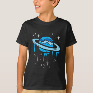 Saturn Melt cket Planet Space Solar System Men T-Shirt