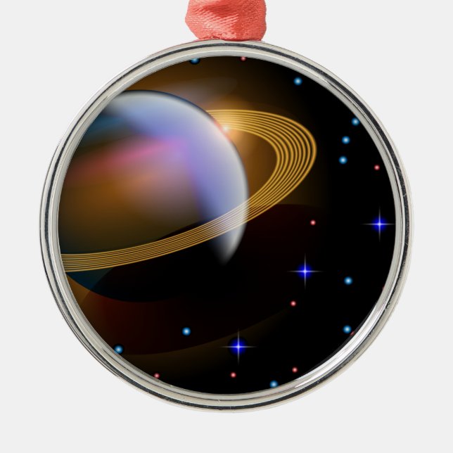 Saturn Metal Tree Decoration (Front)