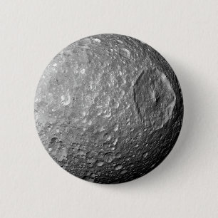 Saturn Moon Mimas 6 Cm Round Badge