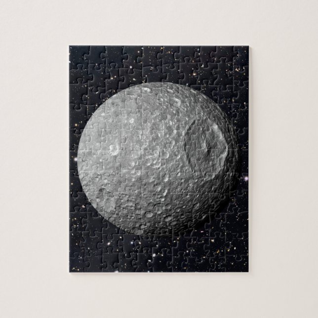 Saturn Moon Mimas Starry Sky Jigsaw Puzzle (Vertical)