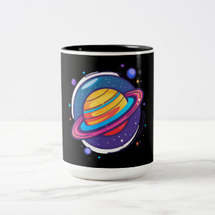 Saturn Planet Coffee Mug – Cosmic Design for Space