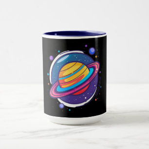 Saturn Planet Coffee Mug – Cosmic Design for Space