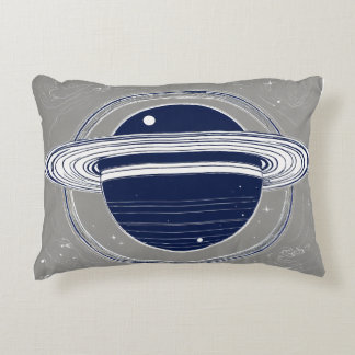 "Saturn Planet Design Throw Pillow" Decorative Cushion