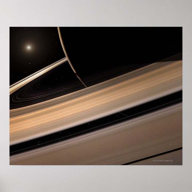 Saturn planet in solar system, close-up 3 poster (Front)