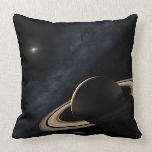 Saturn planet in solar system, close-up cushion