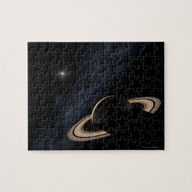 Saturn planet in solar system, close-up jigsaw puzzle (Horizontal)