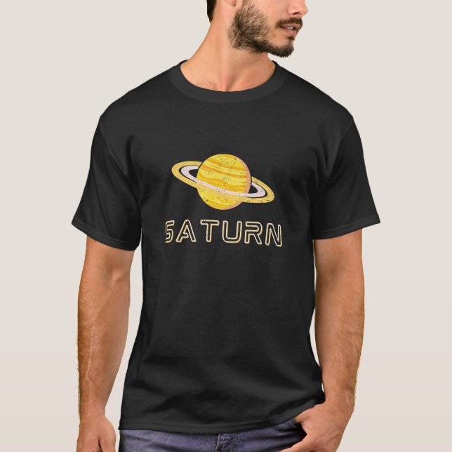 Saturn Planet Outer Space Science Astronomy T-Shirt (Front)